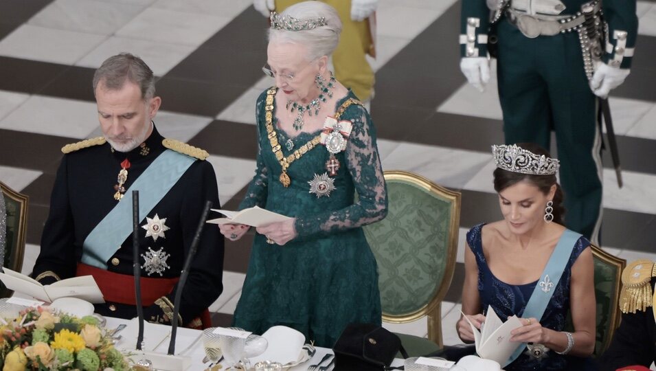 Margarita de Dinamarca en su discurso en la cena de gala por la Visita de Estado de los Reyes Felipe y Letizia a Dinamarca