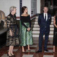 Los Reyes Felipe y Letizia y la Familia Real Danesa en una cena en la Gliptoteca de Copenhague