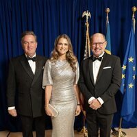 Magdalena de Suecia y Chris O'Neill con el Embajador de Suecia en Estados Unidos