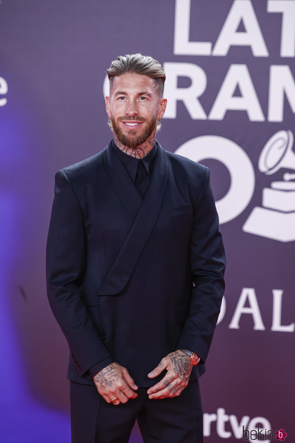 Sergio Ramos en la alfombra roja de los Grammy Latinos 2023