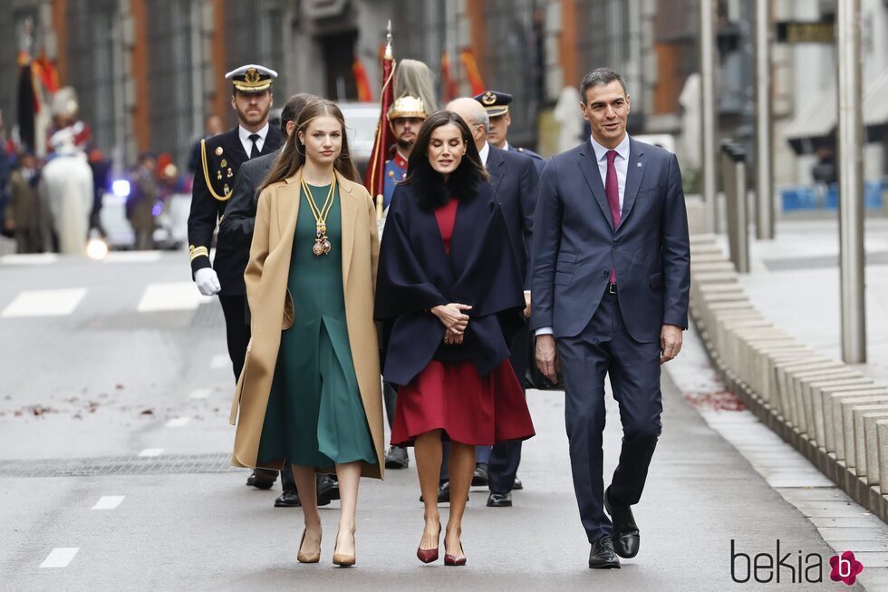 La Princesa Leonor, la Reina Letizia y Pedro Sánchez en la Apertura de la XV Legislatura