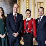 El Príncipe Guillermo y Kate Middleton y Victoria y Daniel de Suecia en Windsor Castle