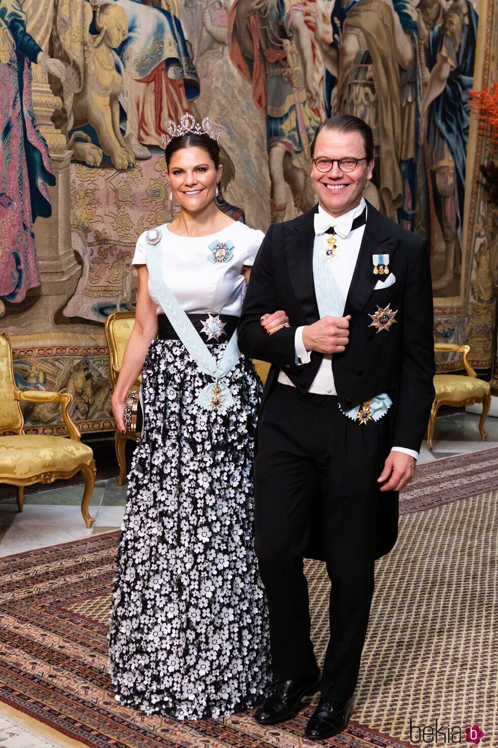 Victoria y Daniel de Suecia en la cena a los premiados con el Nobel 2023