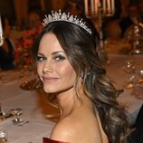 Sofia de Suecia con su tiara nupcial en la cena a los premiados con el Nobel 2023