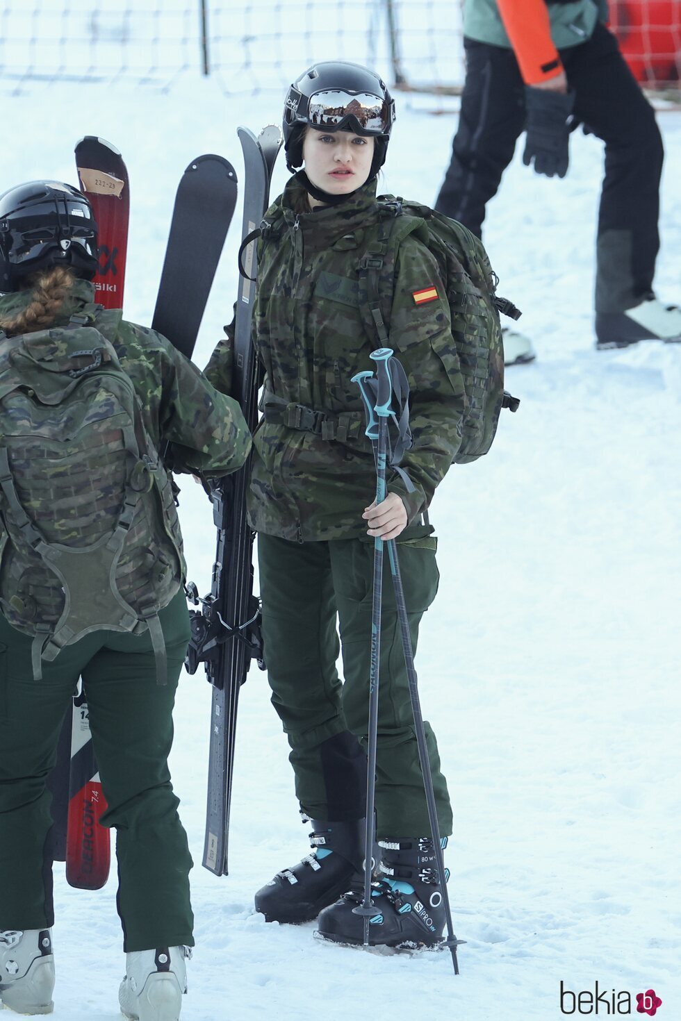 La Princesa Leonor en la nieve en su instrucción militar de montaña en el Pirineo Aragonés