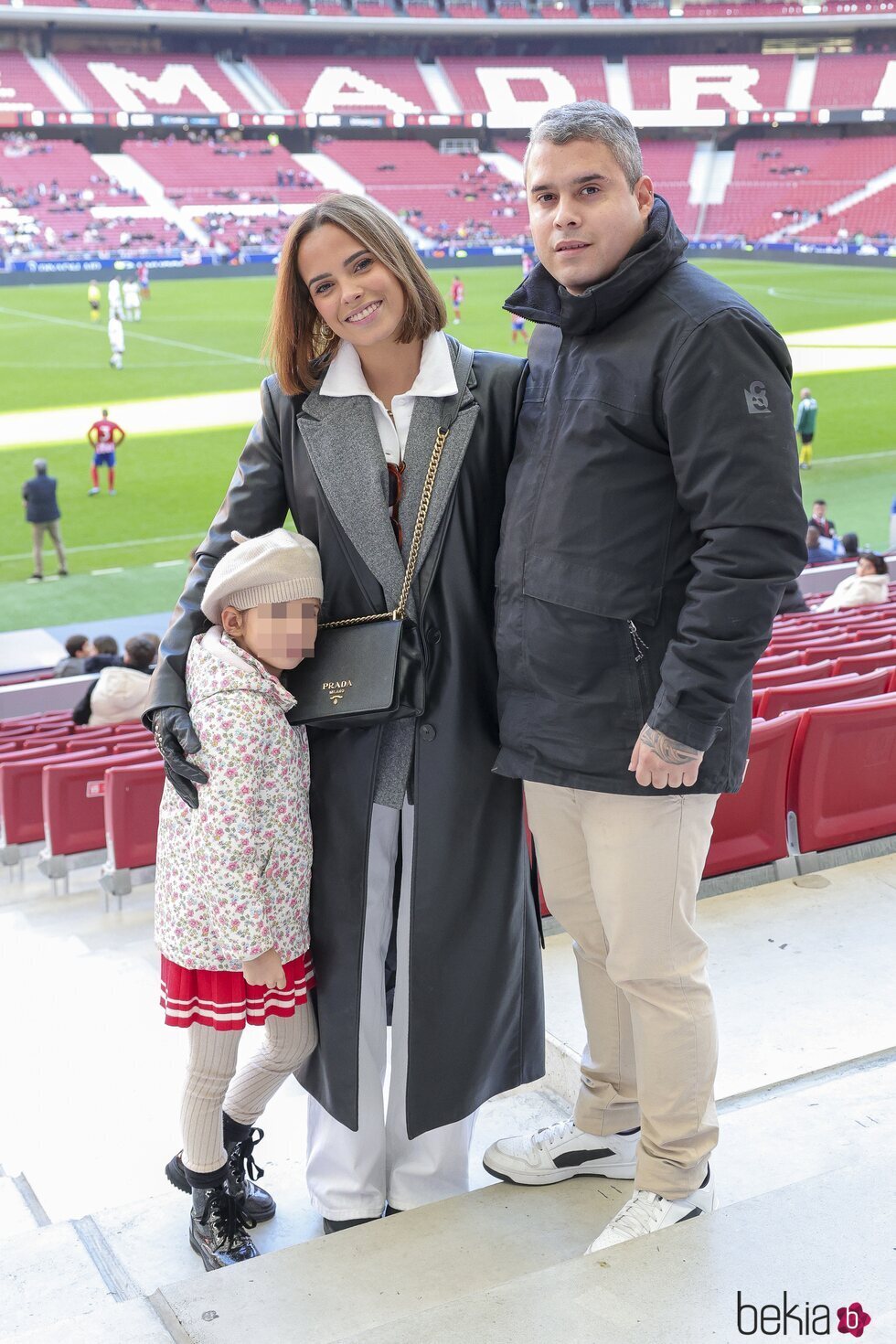 Gloria Camila, José Fernando y su hija Rocío en el partido de fútbol Artistas vs Famosos
