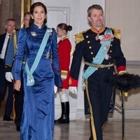 Federico y Mary de Dinamarca en la recepción al Cuerpo Diplomático antes de ser Reyes