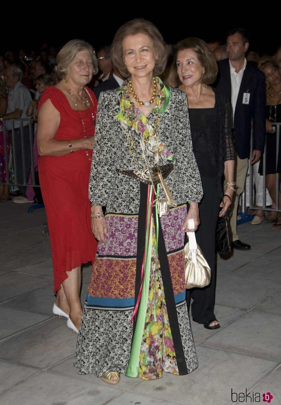 La Reina Sofía en la fiesta previa a la boda de Nicolás de Grecia y Tatiana Blatnik