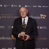Pedro Piqueras recibe el premio Jesús Hermida a la Trayectoria en los Premios Iris 2024