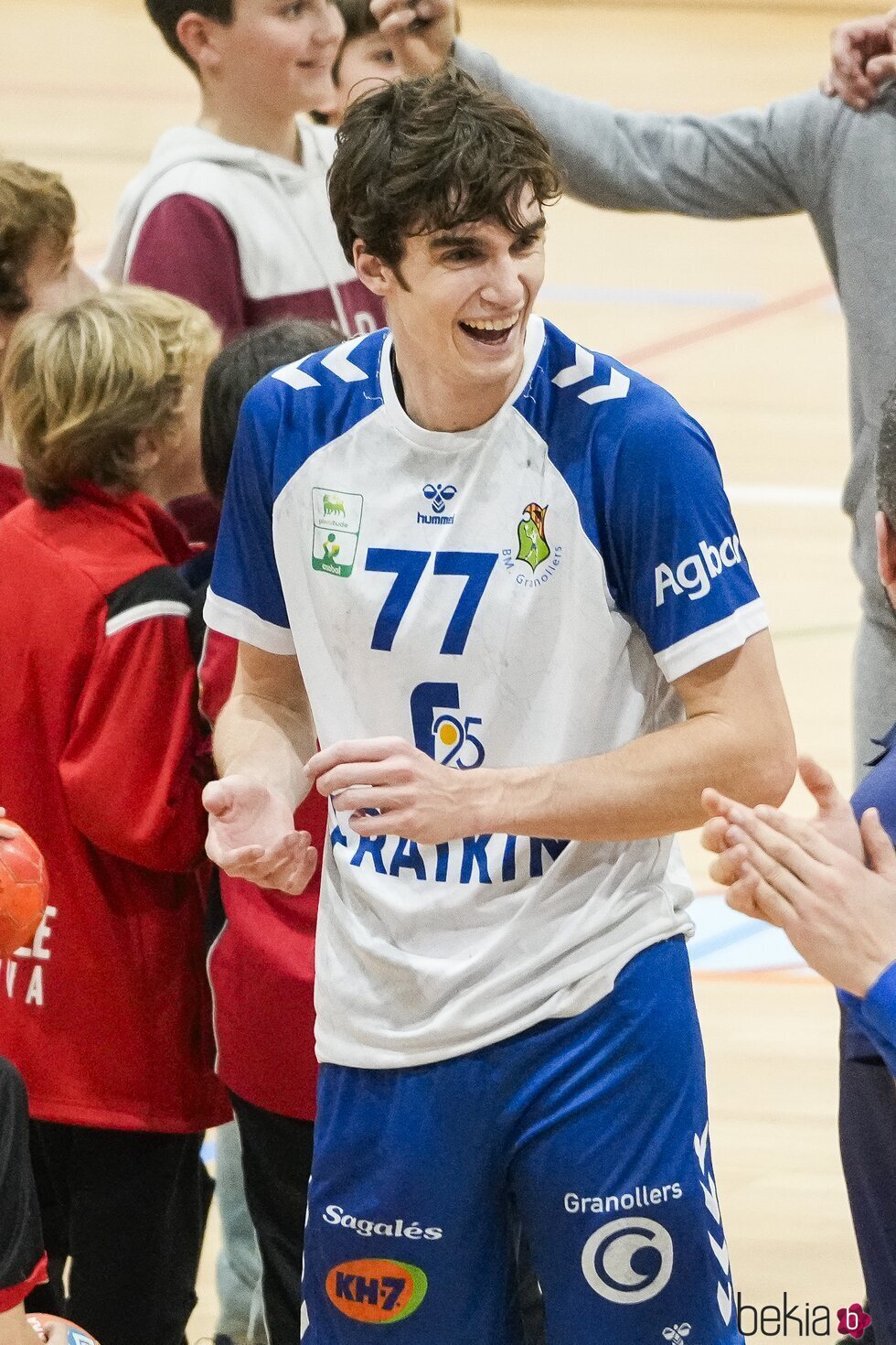 Pablo Urdangarin, con una sonrisa durante uno de sus partidos de balonmano