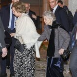 La Reina Sofía e Irene de Grecia a la salida del concierto de Zubin Mehta en Madrid
