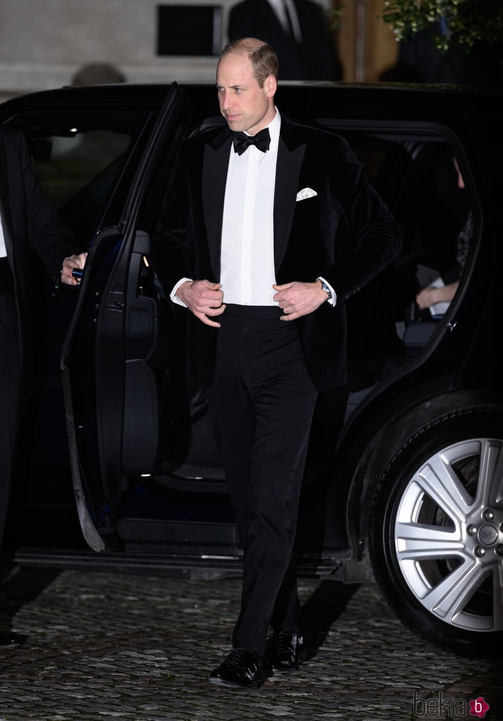 El Príncipe Guillermo a su llegada una cena de gala benéfica en Londres