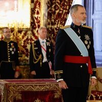 El Rey Felipe VI y Camilo Villarino en la presentación de Cartas Credenciales en el Palacio Real
