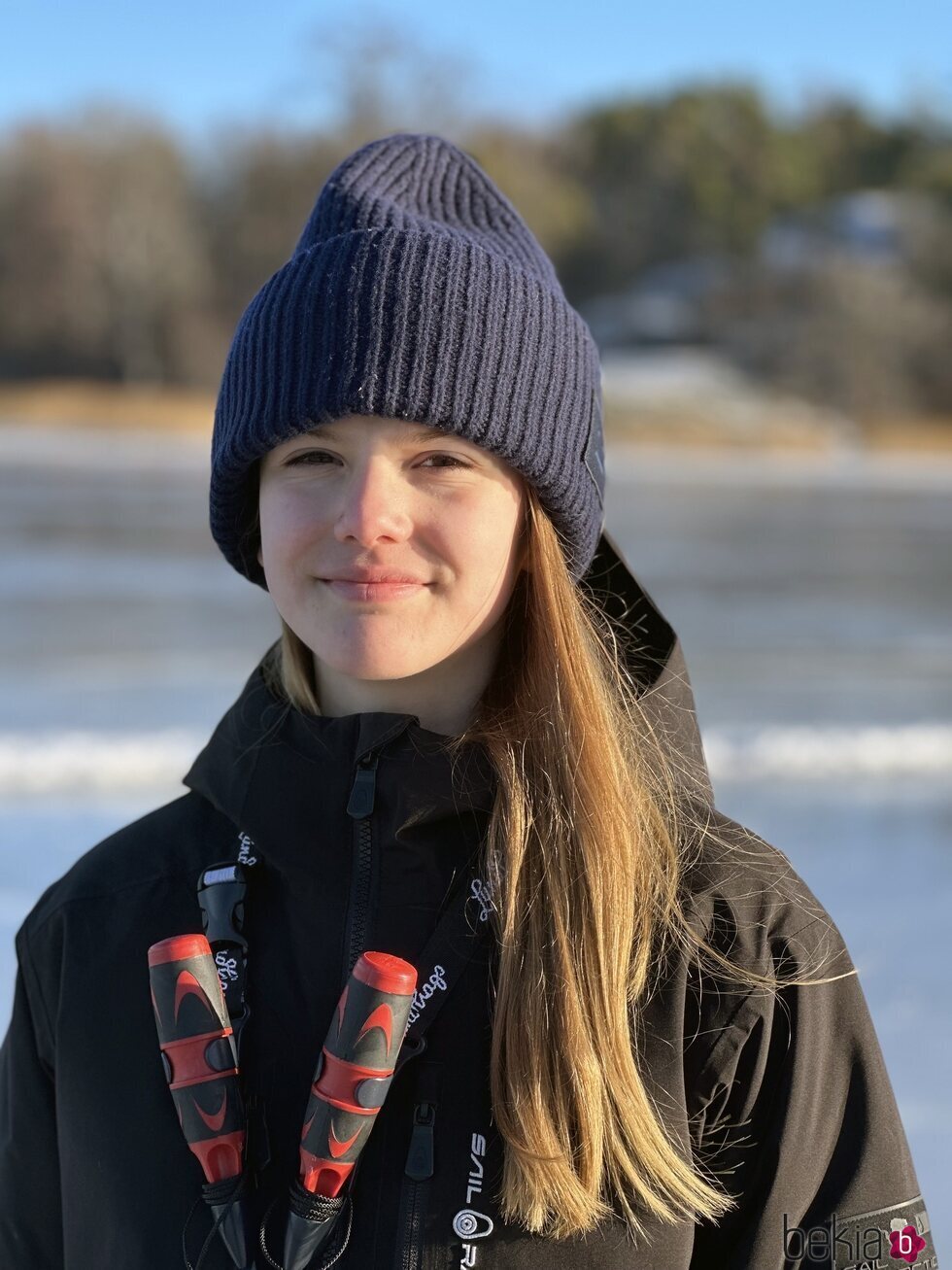 Estelle de Suecia en la nieve en su 12 cumpleaños
