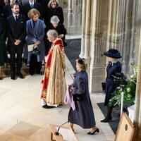Ana María de Grecia y la Reina Camilla a su llegada al homenaje a Constantino de Grecia en Windsor