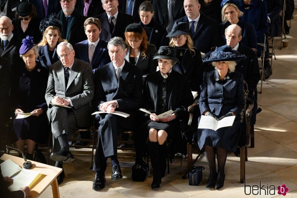 La Familia Real Británica en el homenaje a Constantino de Grecia en Windsor