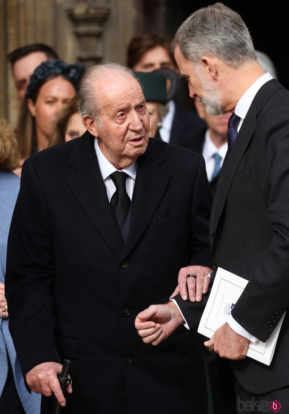 El Rey Juan Carlos y el Rey Felipe en el homenaje a Constantino de Grecia