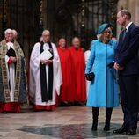 La Reina Camilla y el Príncipe Guillermo hablando en el Día de la Commonwealth 2024