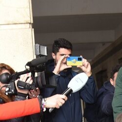 Antonio Tejado, a su salida de los Juzgados de Sevilla tras declarar