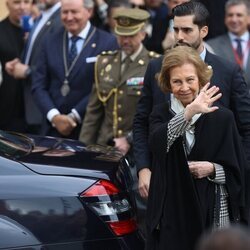 La Reina Sofía en la procesión del Cristo de Mena en la Semana Santa de Málaga 2024