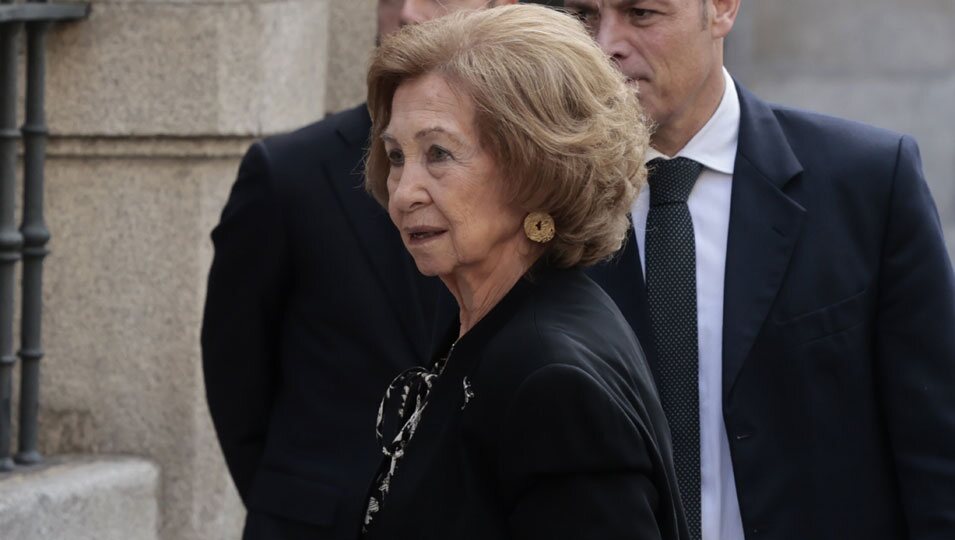 La Reina Sofía en el funeral de Fernando Gómez-Acebo