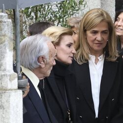 Carlos Zurita, María Zurita, la Infanta Cristina y la Reina Sofía en la misa funeral por Fernando Gómez-Acebo