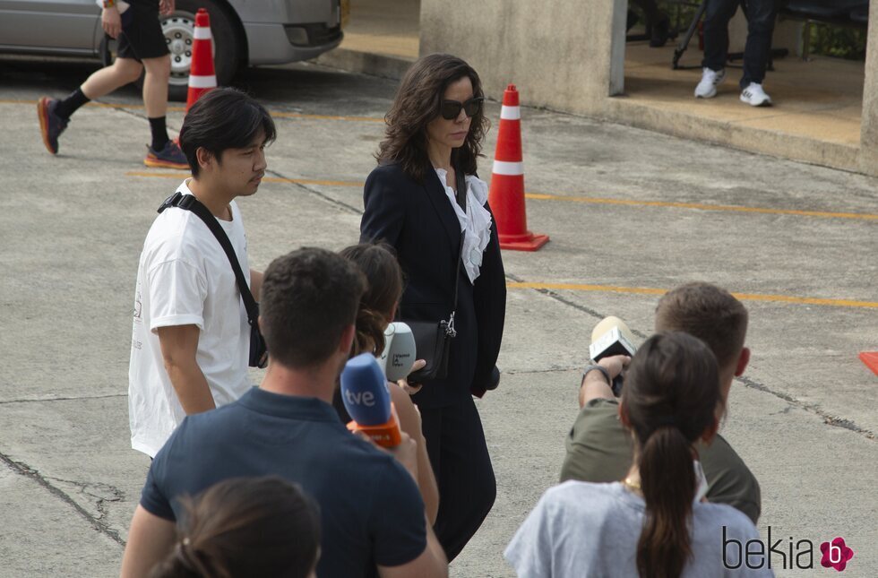 Silvia Bronchalo llegando a la segunda sesión del juicio a Daniel Sancho en Tailandia