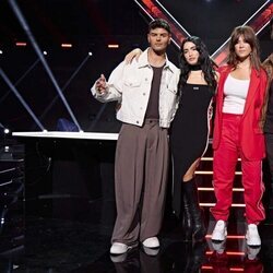 Abraham Mateo, Lali, Vanesa Martín y Willy Bárcenas en la presentación de 'Factor X'