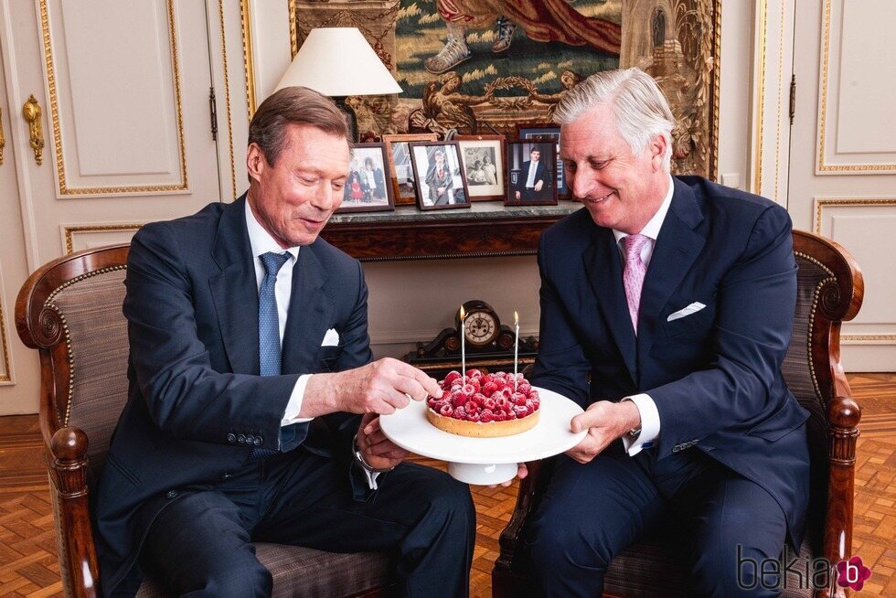 Enrique de Luxemburgo y Felipe de Bélgica celebrando juntos su cumpleaños