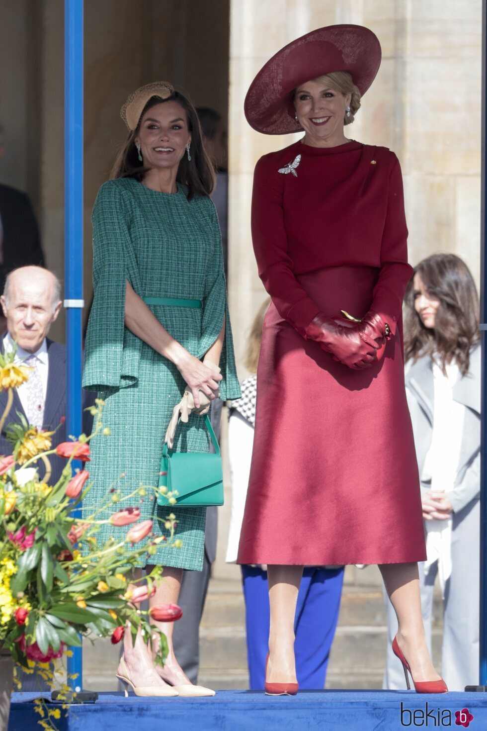 La Reina Letizia y Máxima de Holanda en la bienvenida a los Reyes de España por su Visita de Estado a Países Bajos
