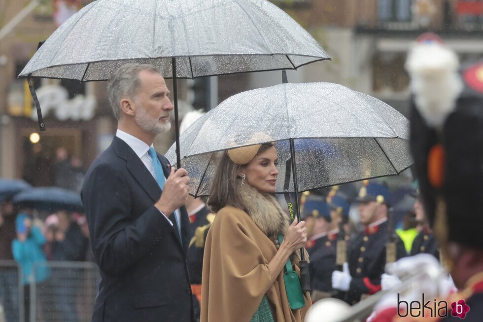 Los Reyes Felipe y Letizia en la ofrenda floral en Amsterdam en su Visita de Estado a Países Bajos