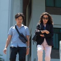 Silvia Bronchalo saliendo de la sexta sesión del juicio a Daniel Sancho en Tailandia