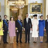 La Familia Real Sueca en la bienvenida al Presidente de Finladia y a su esposa por Su Visita de Estado a Suecia