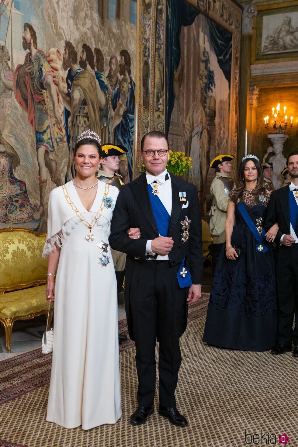 Victoria y Daniel de Suecia y Carlos Felipe y Sofia de Suecia en la cena de gala al Presidente de Finlandia por su Visita de Estado a Suecia