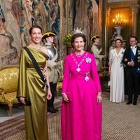 La Primera Dama de Finlandia, Silvia de Suecia y Victoria y Daniel de Suecia en la cena de gala por la Visita de Estado del Presidente de Finlandia