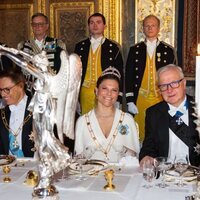 Victoria de Suecia con la Tiara Boucheron de Laurel en la cena de gala al Presidente de Finlandia por su Visita de Estado a Suecia