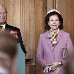 Silvia de Suecia con un ojo rojo en la Visita de Estado del Presidente de Finlandia a Suecia