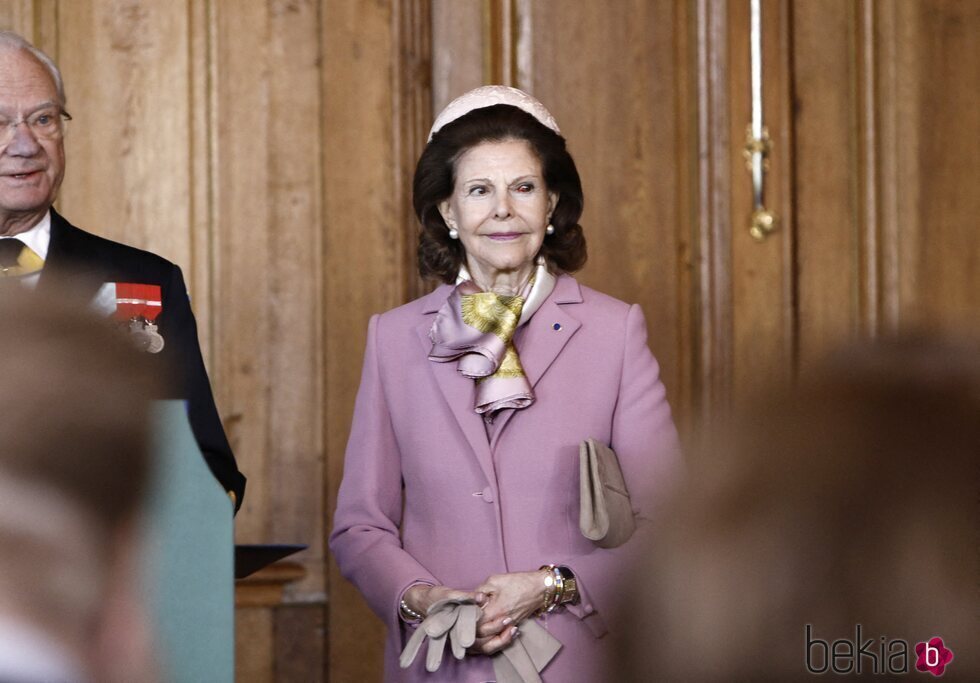 Silvia de Suecia con un ojo rojo en la Visita de Estado del Presidente de Finlandia a Suecia