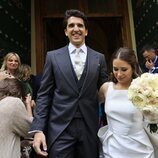 Javier García-Obregón y Eugenia Gil en su boda