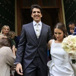 Javier García-Obregón y Eugenia Gil en su boda