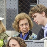 La Reina Sofía, cómplice con su nieto, Miguel Urdangarin, en la Mutua Madrid Open 2024