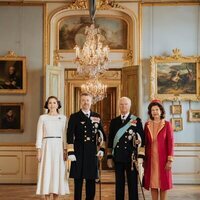 Federico y Mary de Dinamarca y Carlos Gustavo y Silvia en su Visita de Estado a Suecia