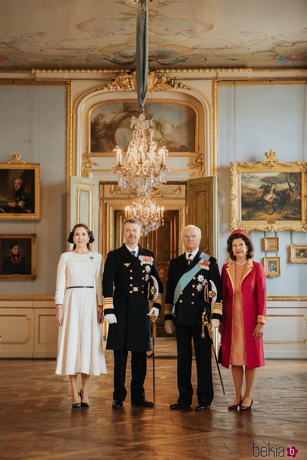 Federico y Mary de Dinamarca y Carlos Gustavo y Silvia en su Visita de Estado a Suecia
