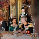 Silvia de Suecia y Federico de Dinamarca en la cena de gala por la Visita de Estado de los Reyes de Dinamarca en Suecia