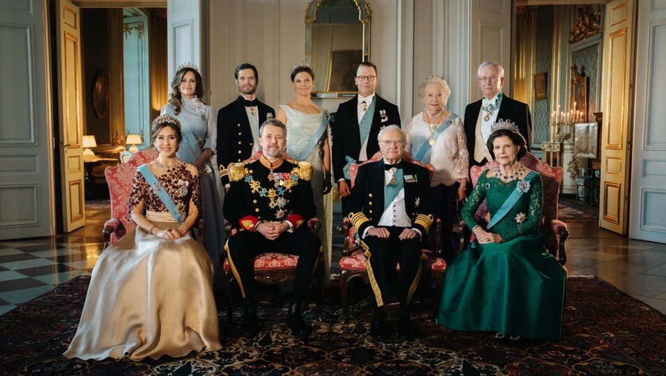 La Familia Real Sueca y Federico y Mary de Dinamarca en la cena de gala por la Visita de Estado de los Reyes de Dinamarca a Suecia