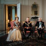 Federico y Mary de Dinamarca y Carlos Gustavo y Silvia de Suecia por la cena de gala por la Visita de Estado de los Reyes de Dinamarca a Suecia