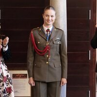 La Princesa Leonor con el uniforme de la Academia General Militar en la entrega de la Medalla de las Cortes de Aragón