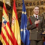 La Princesa Leonor, agradecida en la entrega de la Medalla de Aragón
