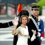 La Reina Sofía y el Rey Felipe en la boda de Felipe y Letizia