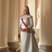 Foto oficial de Mette-Marit de Noruega con la Tiara de Amatistas